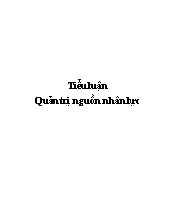 Đề tài Hiện trạng quản lý nhân sự và tình hình áp dụng MBO ở Việt Nam