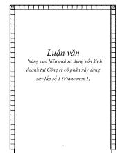 Đề tài Nâng cao hiệu quả sử dụng vốn kinh doanh tại công ty cổ phần xây dựng xây lắp số 1 Vinaconex 1