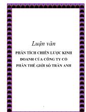 Đề tài Phân tích chiến lược kinh doanh của công ty cổ phần thế giới số Trần Anh