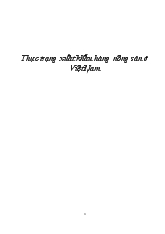 Đề tài Thực trạng xuất khẩu hàng nông sản ở Việt Nam