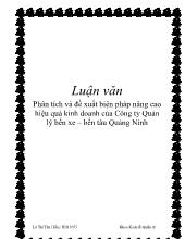 Đồ án Phân tích và đề xuất biện pháp nâng cao hiệu quả kinh doanh của công ty quản lý bến xe, bến tàu Quảng Ninh