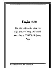 Khóa luận Các giải pháp nhằm nâng cao hiệu quả hoạt động kinh doanh của công ty TNHH DLT Quảng Ngãi