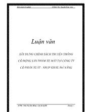 Khóa luận Xây dựng chính sách truyền thông cổ động sản phẩm xe máy tại công ty cổ phần xuất nhập khẩu Đà Nẵng