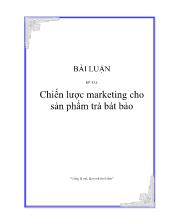 Đề tài Chiến lược marketing cho sản phẩm trà bát bảo