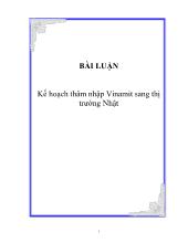 Đề tài Kế hoạch thâm nhập Vinamit sang thị trường Nhật