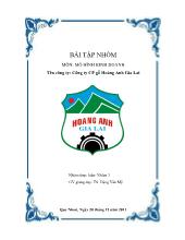 Đề tài Mô hình kinh doanh công ty cổ phần gỗ Hoàng Anh Gia Lai