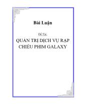 Đề tài Quản trị dịch vụ rạp chiếu phim Galaxy