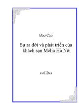 Đề tài Thực trạng hoạt động kinh doanh các dịch vụ của khách sạn Melia Hà Nội