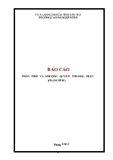 Báo cáo Phân phối và nhượng quyền thương hiệu phở 24