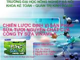 Đề tài Chiến lược định vị sản phẩm sữa tươi nguyên chất của công ty sữa VinaMilk