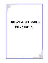 Đề tài Dự án World Shoe của Nike