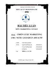 Tiểu luận Chiến lược marketing cho nước giải khát 4 Health