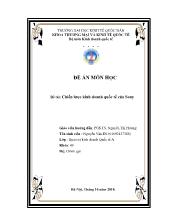 Đề án Chiến lược kinh doanh quốc tế của Sony