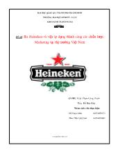 Đề tài Bia Heineken và việc áp dụng thành công các chiến lược marketing tại thị trường Việt Nam