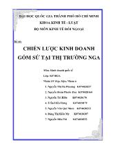 Đề tài Chiến lược kinh doanh gốm sứ tại thị trường Nga