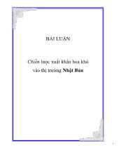 Đề tài Hoa khô và thị trường Nhật Bản