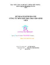 Đề tài Kế hoạch kinh doanh công ty môi giới nhà trọ cho sinh viên Thanh Bình