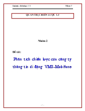 Đề tài Phân tích chiến lược của công ty thông tin di động VMS-Mobifone
