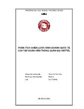 Đề tài Phân tích chiến lược kinh doanh quốc tế của tập đoàn viễn thông quân đội Viettel
