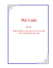 Đề tài Phân tích hành vi mua sắm của teen Việt Nam đối với ngành thời trang