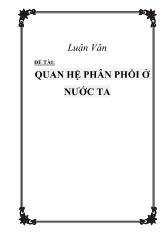 Đề tài Quan hệ phân phối ở nước ta