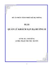 Đồ án Quản lý khách sạn Dạ Hương II