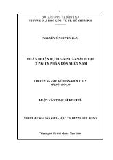 Luận văn Hoàn thiện dự toán ngân sách tại công ty phân bón miền Nam