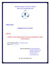 Tiểu luận Chiến lược marketing cho sản phẩm sữa đậu nành Daily