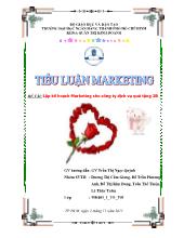 Tiểu luận Lập kế hoạch marketing cho công ty dịch vụ quà tặng 2B