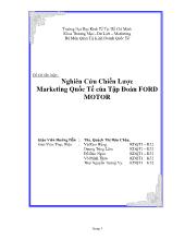 Tiểu luận Nghiên cứu chiến lược marketing quốc tế của tập đoàn Ford Motor