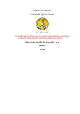 Tiểu luận Phân tích môi trường kinh doanh của công ty VinaMilk, định hướng chiến lược của công ty qua mô hình SWOT