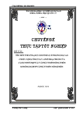Chuyên đề Tìm hiểu thực trạng và một số giải pháp nâng cao chất lượng công tác lập kế hoạch năm của Cục kinh tế hợp tác và phát triển nông thôn - Bộ Nông nghiệp và phát triển nông thôn