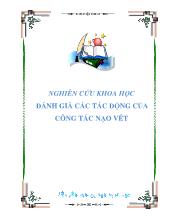 Đánh giá các tác động của công tác nạo vét