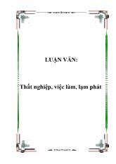 Đề tài Nghiên cứu vấn đề thất nghiệp và việc làm ở Việt Nam