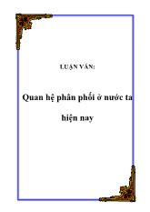 Đề tài Quan hệ phân phối ở nước ta hiện nay