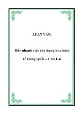 Đề tài Thực trạng và giải pháp về quy hoạch phát triển công nghiệp và kết cấu hạ tầng phục vụ phát triển khu công nghiệp Dung Quất