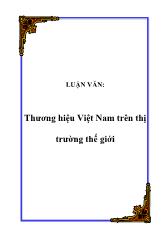 Đề tài Thương hiệu Việt Nam trên thị trường thế giới