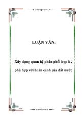 Đề tài Xây dựng quan hệ phân phối hợp lý, phù hợp với hoàn cảnh của đất nước