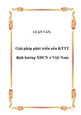 Đề tài Giải pháp phát triển nền kinh tế thị trường định hướng xã hội chủ nghĩa ở Việt Nam