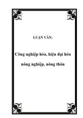 Đề tài Tình hình công nghiệp hóa, hiện đại hóa nông nghiệp nông thôn và một số giải pháp