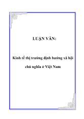 Đề tài Kinh tế thị trường định hướng xã hội chủ nghĩa ở Việt Nam