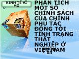 Đề tài Phân tích một số chính sách của Chính phủ tác động tới tình trạng thất nghiệp ở Việt Nam