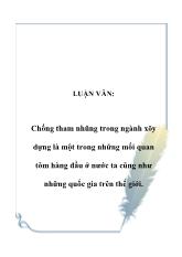Đề tài Thực trạng và giải pháp chống tham nhũng
