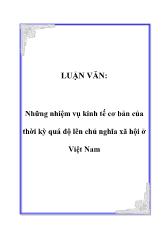 Đề án Những nhiệm vụ kinh tế cơ bản của thời kỳ quá độ lên chủ nghĩa xã hội ở Việt Nam