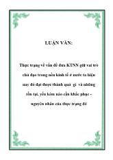 Đề tài Một số giải pháp và kiến nghị nhằm thực hiện vai trò chủ đạo của kinh tế nhà nước trong nền kinh tế quốc dân