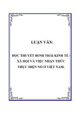 Đề tài Nhận thức thực hiện hình thái kinh tế - xã hội ở Việt Nam