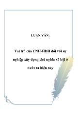 Đề tài Phương hướng của quá trình công nghiệp hóa-hiện đại hóa ở nước ta hiện nay