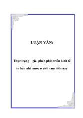 Đề tài Phương hướng và những điều kiện để vận dụng thành công chủ nghĩa tư bản nhà nước vào nước ta