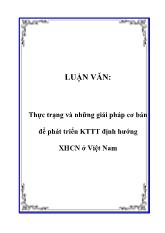 Đề tài Thực trạng và những giải pháp cơ bản để phát triển kinh tế thị trường định hướng xã hội chủ nghĩa ở Việt Nam
