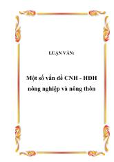 Đề tài Các giải pháp chủ yếu thúc đẩy quá trình công nghiệp hóa-Hiện đại hóa nông nghiệp và nông thôn